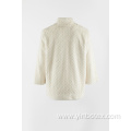 White fake fur warmly outer coat